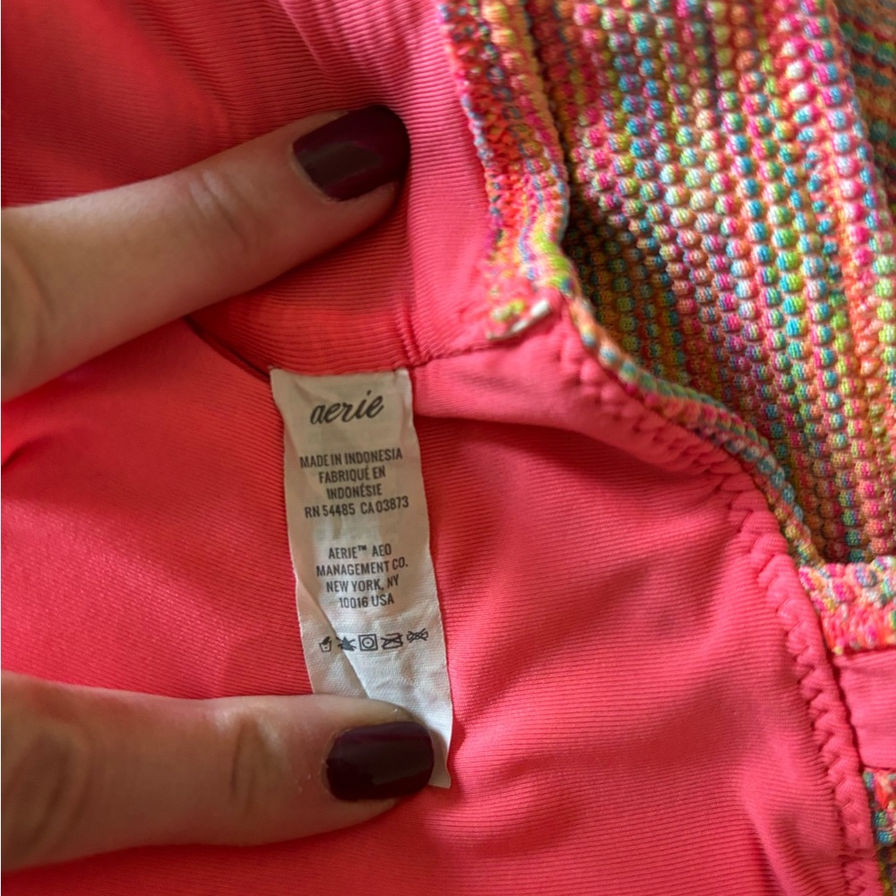 Aerie Space Dye High Cut Cheeky and bandeau Bikini Set - small - Picture 9 of 11